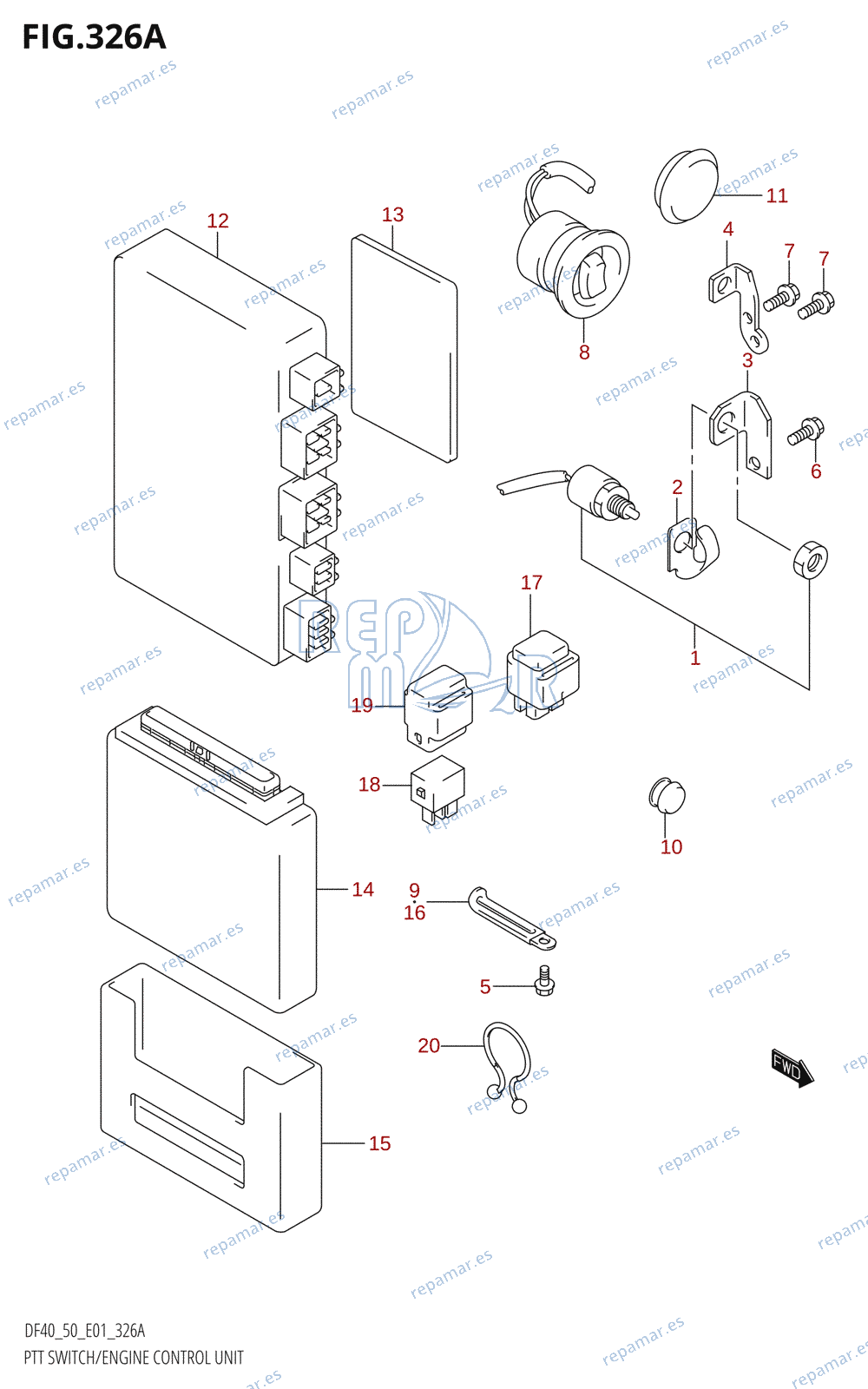 326A - PTT SWITCH /​ ENGINE CONTROL UNIT