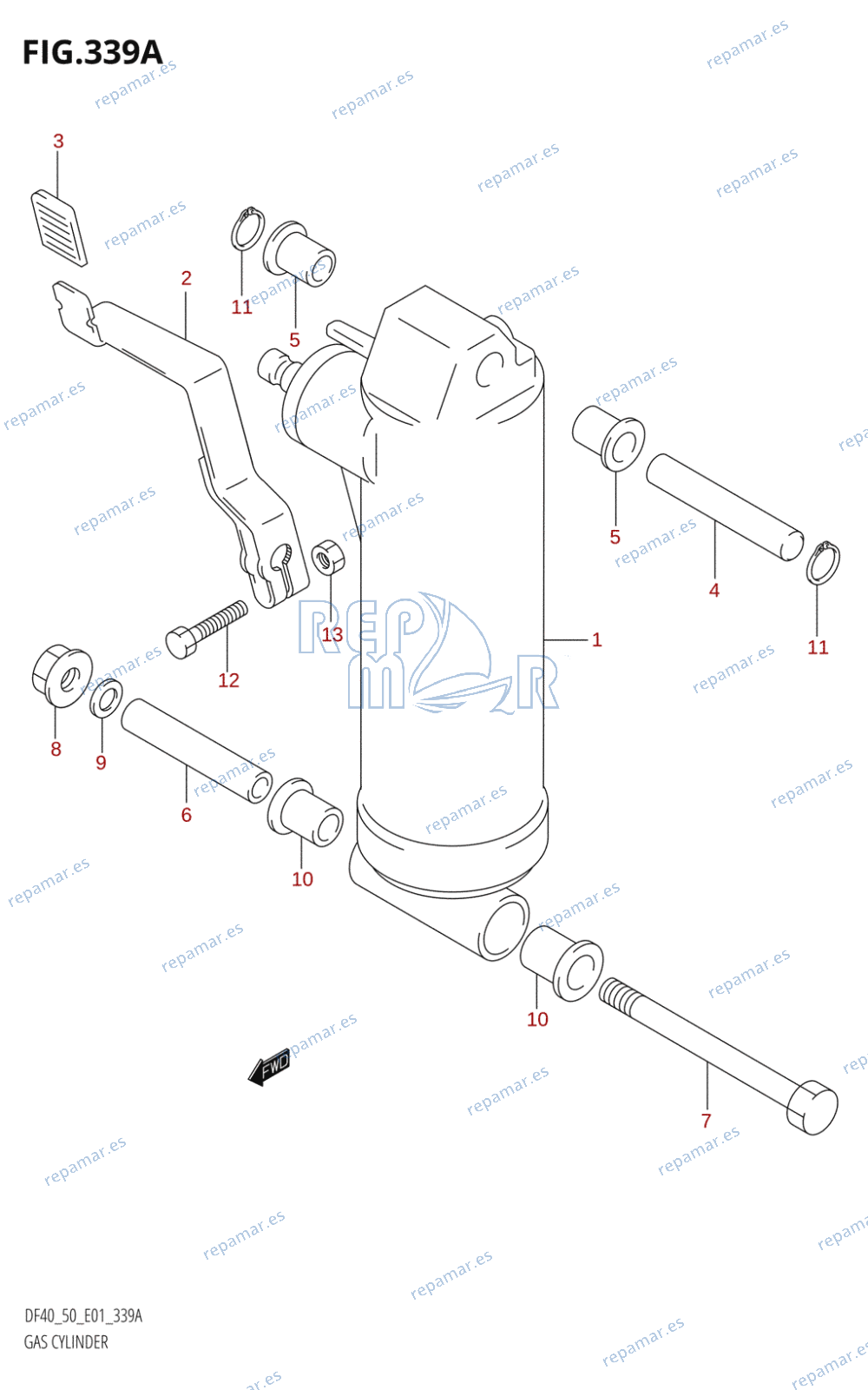 339A - GAS CYLINDER ((DF40QH,DF50QH):(X,Y))