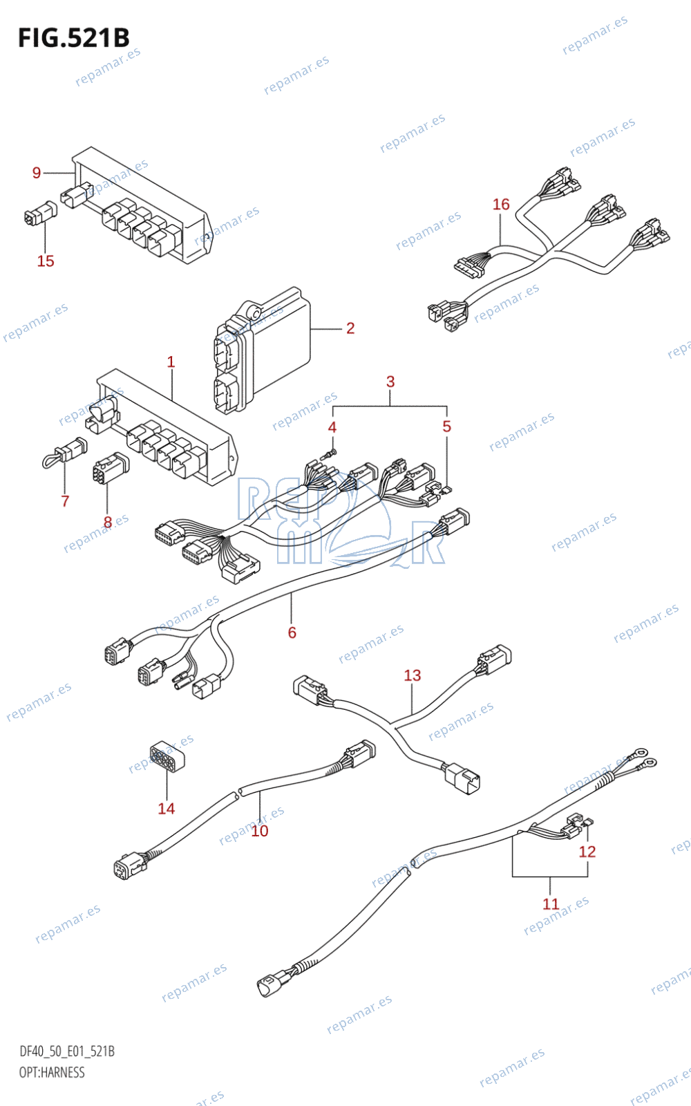 521B - OPT:HARNESS (K8,K9,K10)