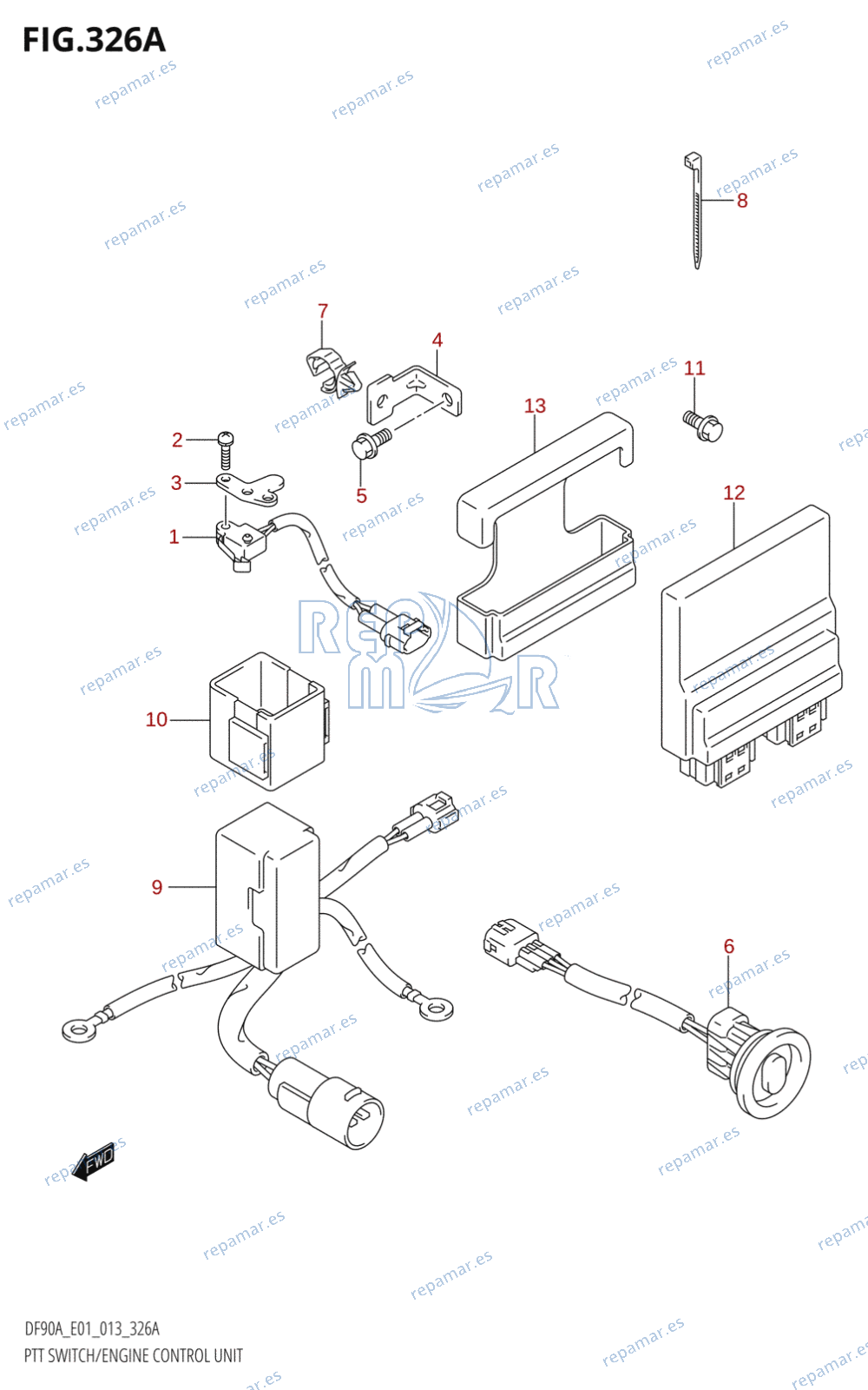 326A - PTT SWITCH /​ ENGINE CONTROL UNIT (DF70A:E01)