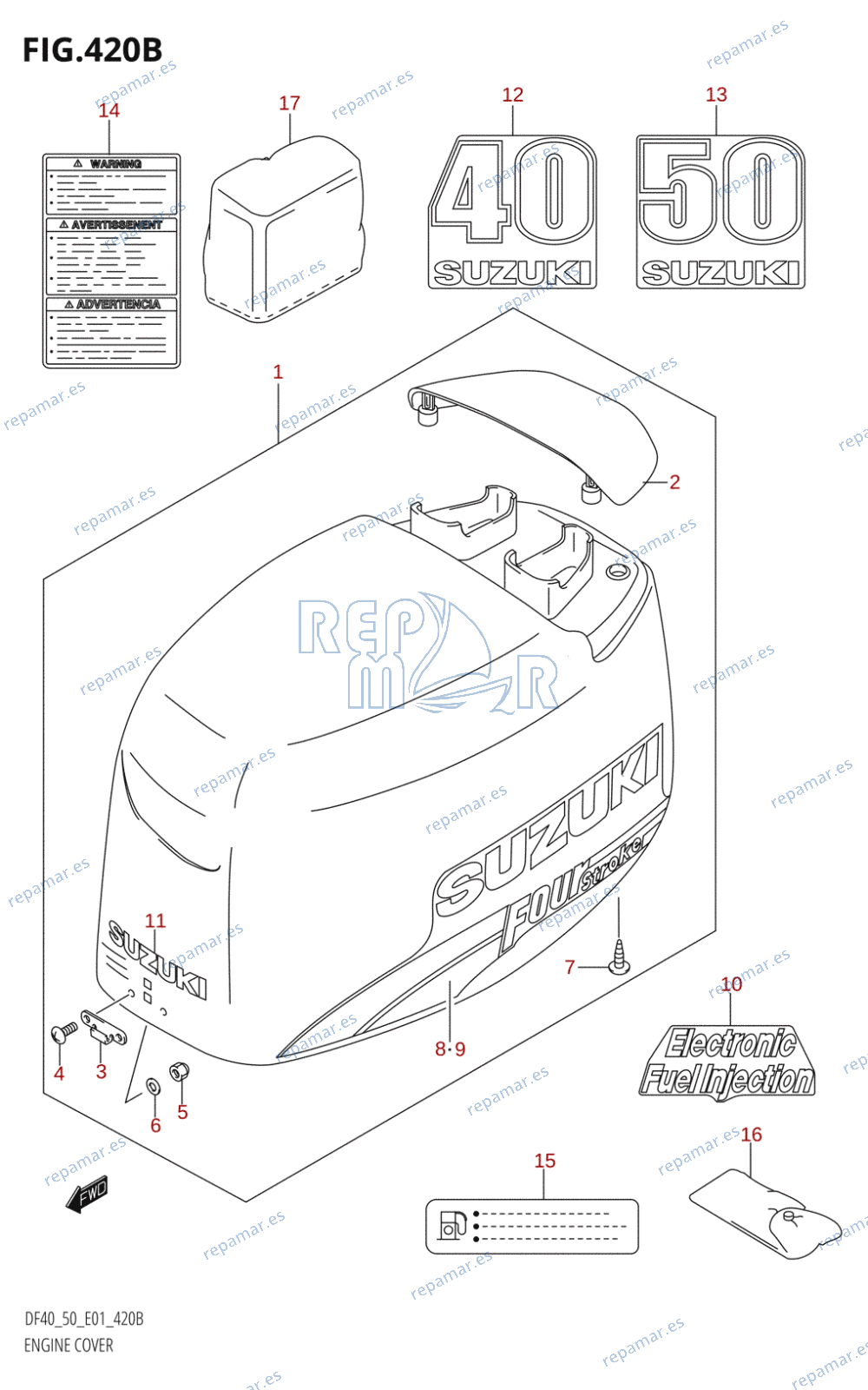 420B - ENGINE COVER (K3,K4,K5,K6,K7,K8,K9)