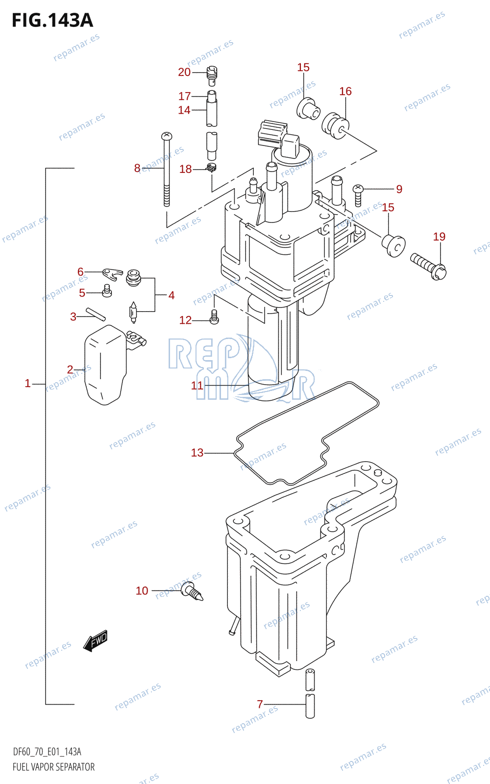 143A - FUEL VAPOR SEPARATOR (W,X)