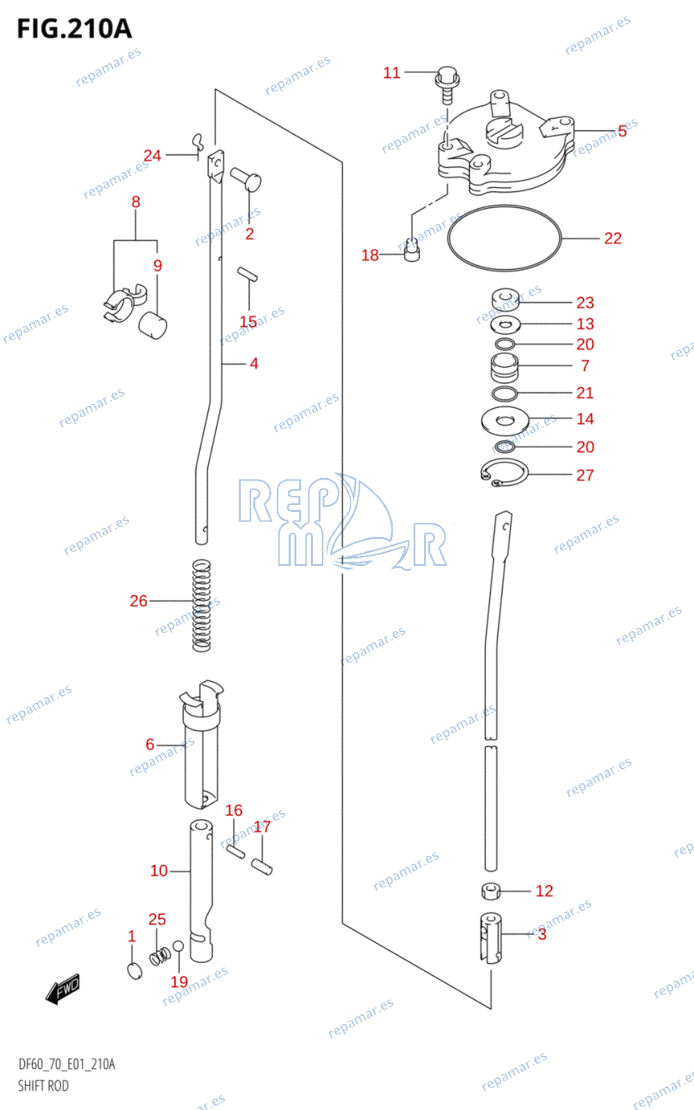 210A - SHIFT ROD