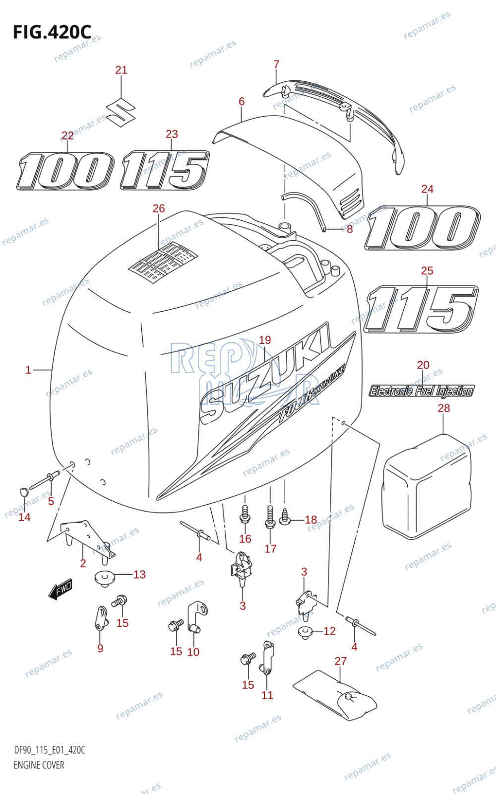 420C - ENGINE COVER (K10,011)