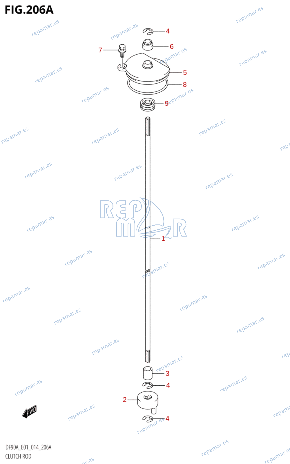 206A - CLUTCH ROD