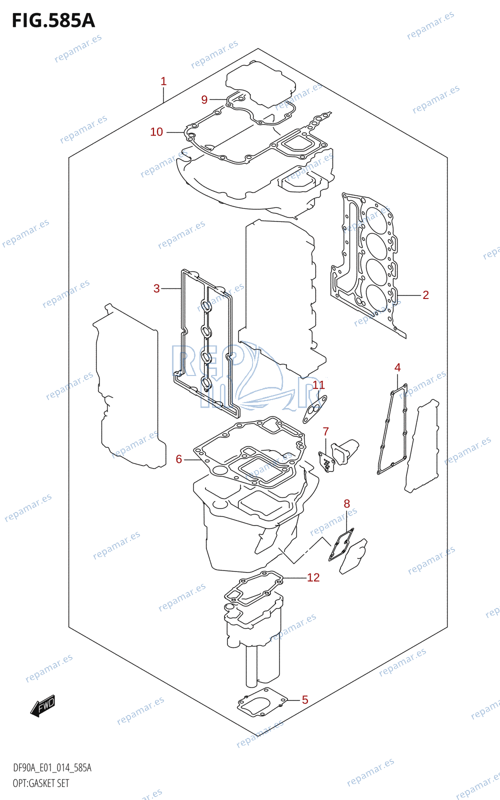 585A - OPT:GASKET SET