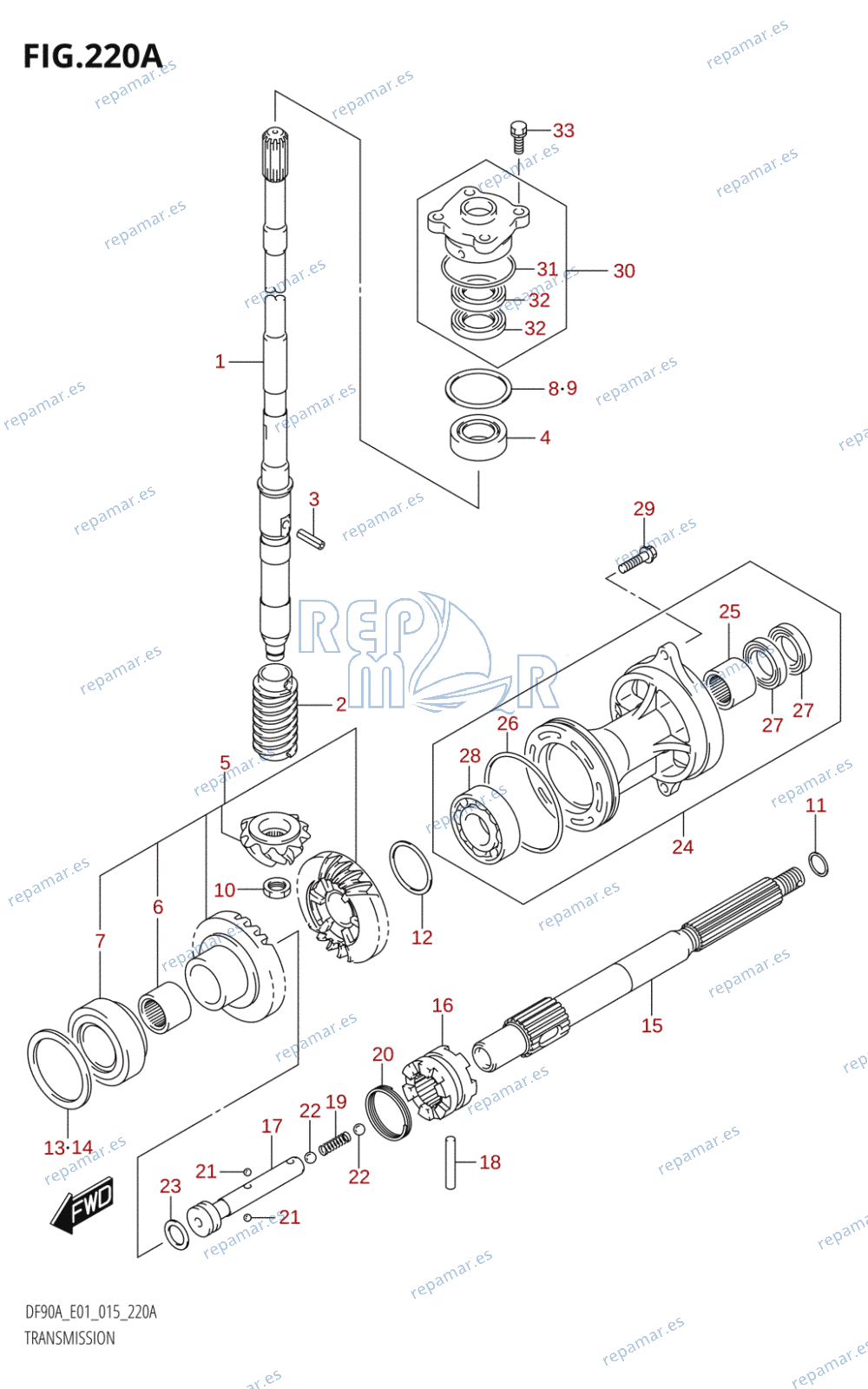 220A - TRANSMISSION (DF70A:E01)