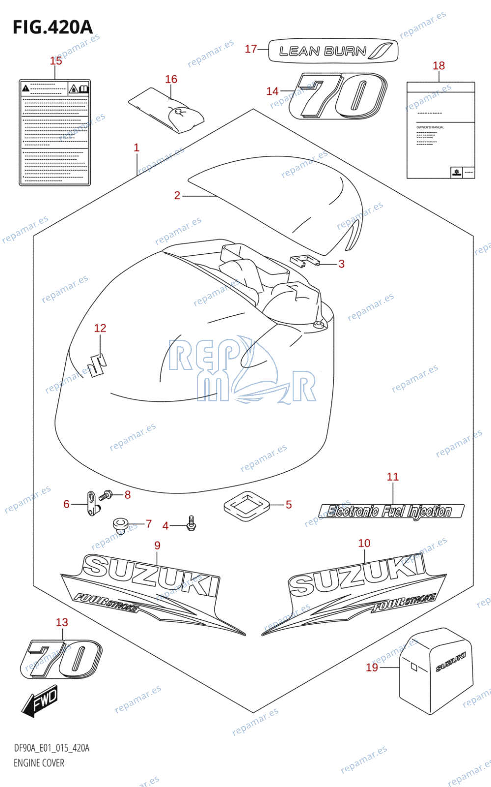 420A - ENGINE COVER (DF70A:E01)