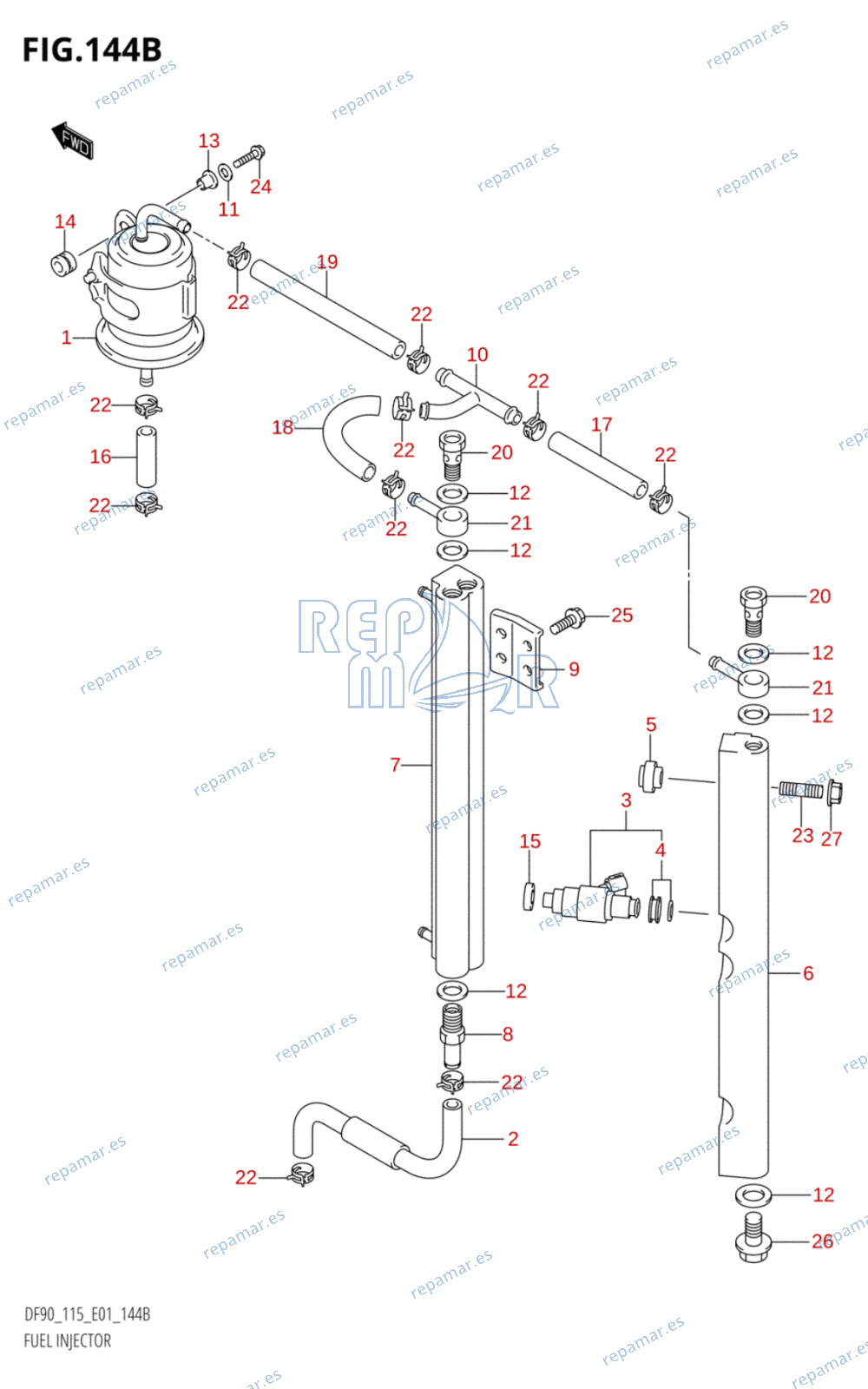 144B - FUEL INJECTOR (K1,K2,K3,K4,K5,K6,K7,K8,K9,K10,011)