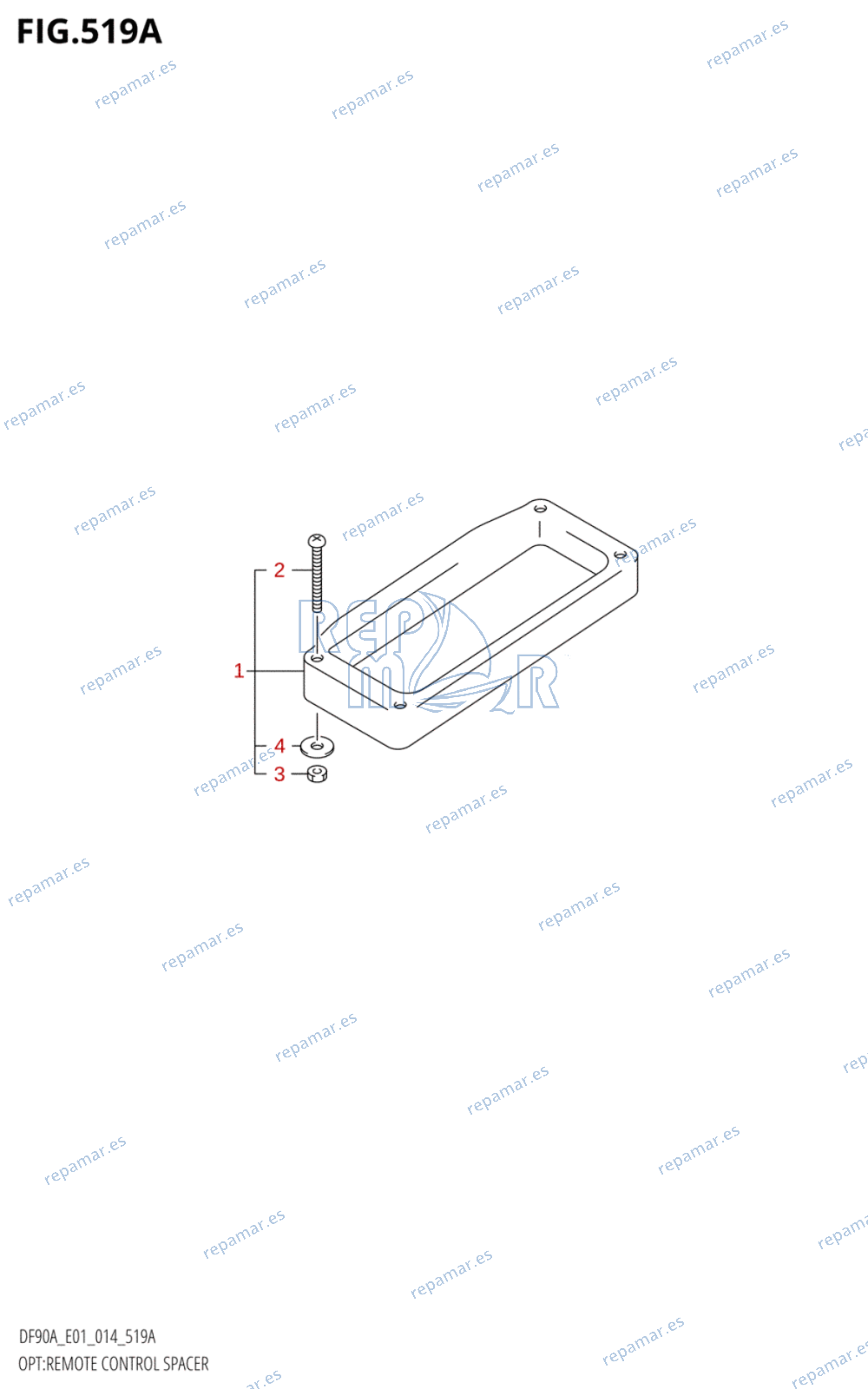 519A - OPT:REMOTE CONTROL SPACER (DF70ATH:E01)