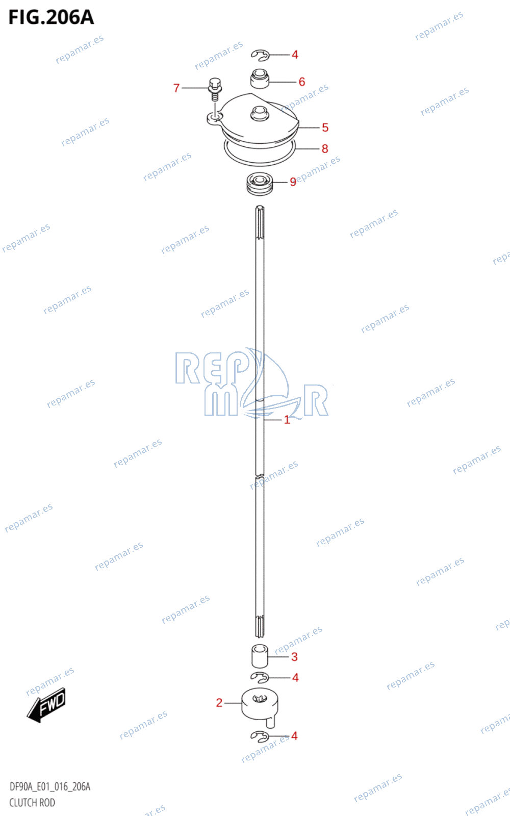 206A - CLUTCH ROD