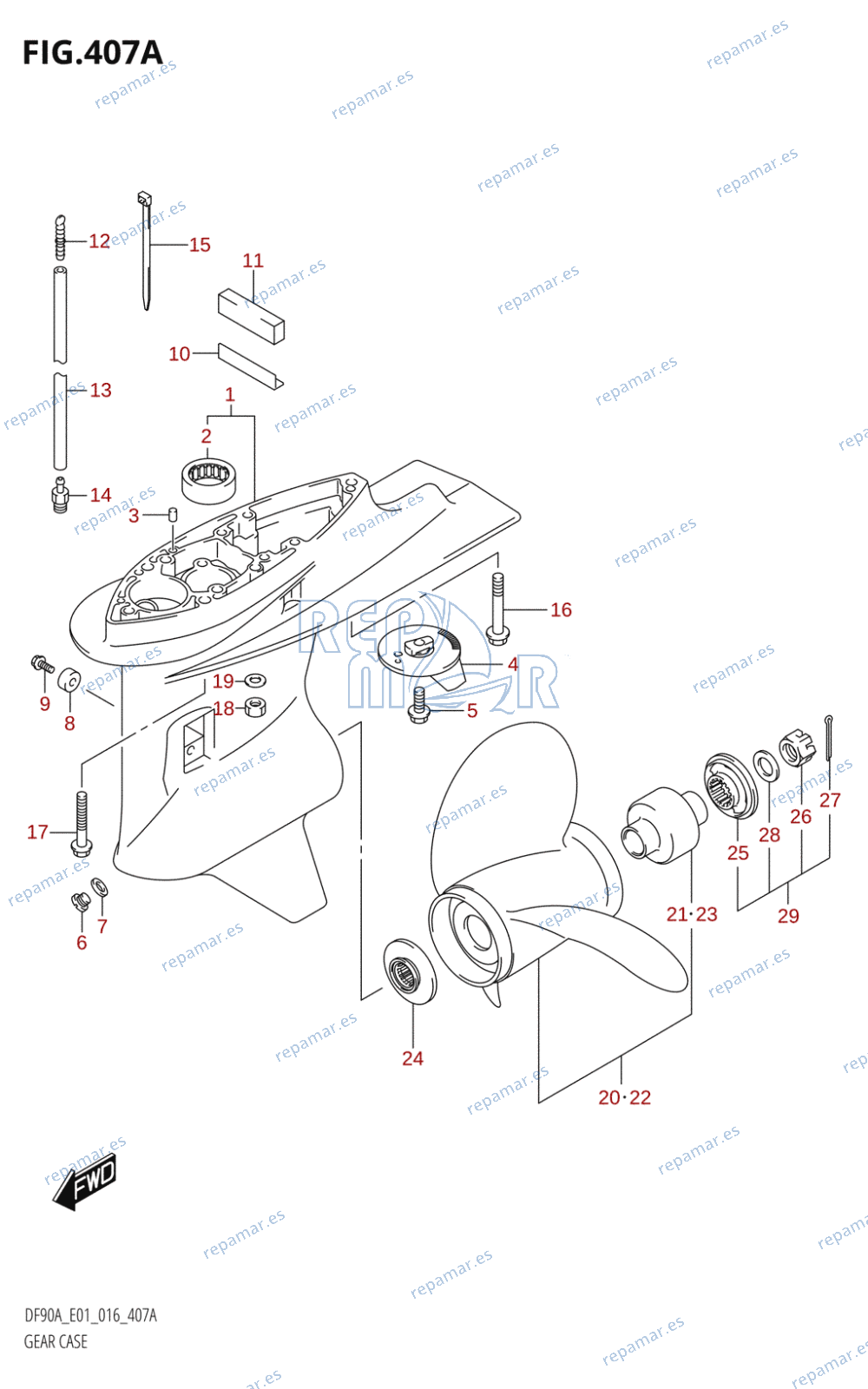 407A - GEAR CASE (DF70A:E01)