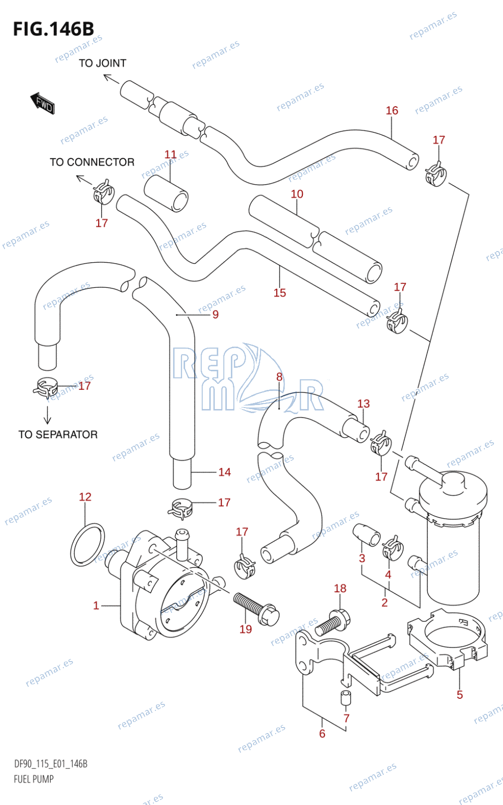 146B - FUEL PUMP (DF90T:(K6,K7,K8),DF100T,DF115T:(K6,K7,K8,K9,K10,011),DF115Z)