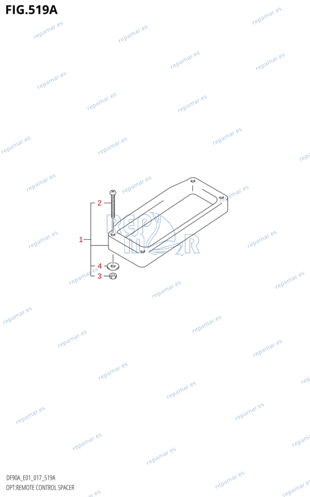 519A - OPT:REMOTE CONTROL SPACER