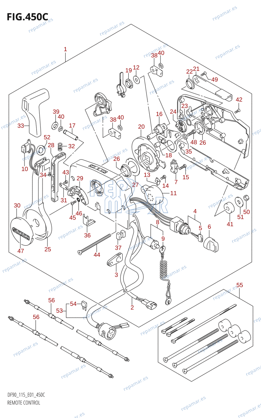 450C - REMOTE CONTROL (K5,K6,K7,K8,K9,K10,011)