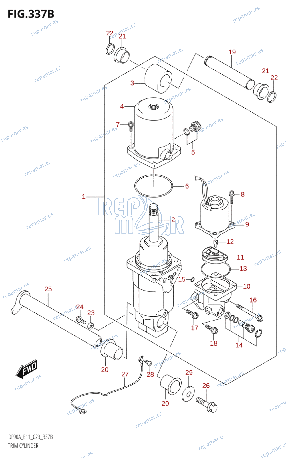 337B - TRIM CYLINDER (022,023)