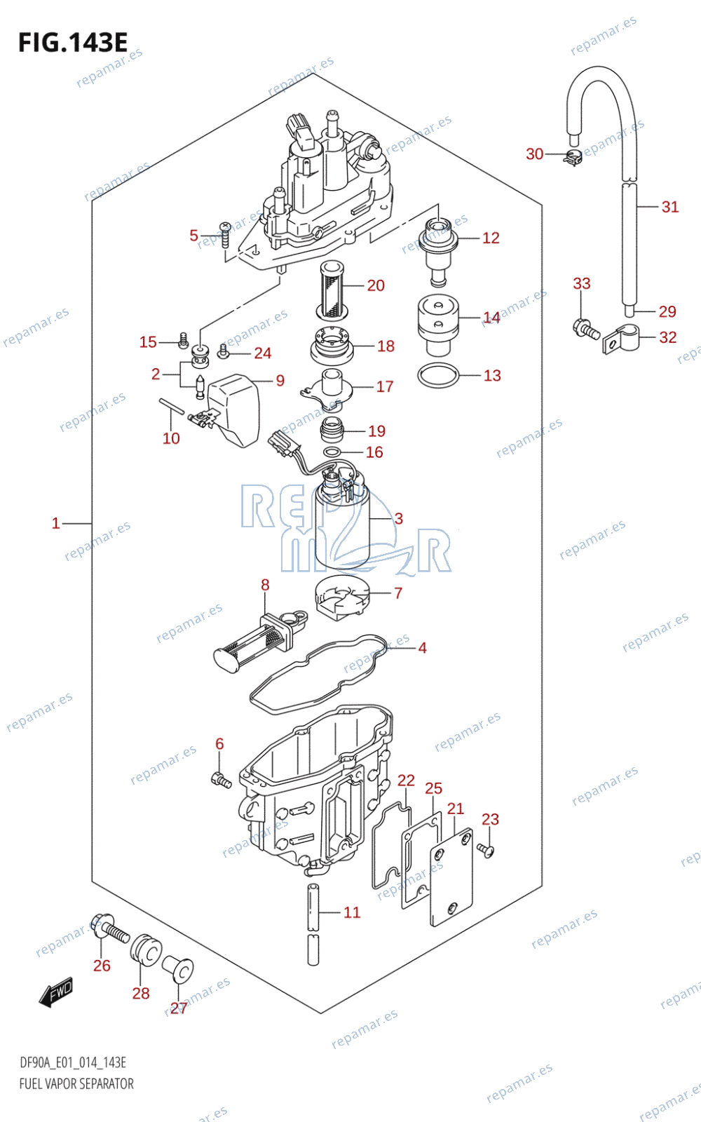 143E - FUEL VAPOR SEPARATOR (DF80A:E01)