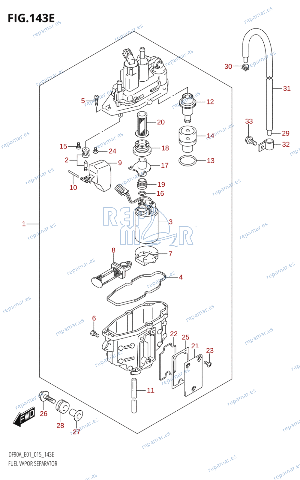 143E - FUEL VAPOR SEPARATOR (DF80A:E01)