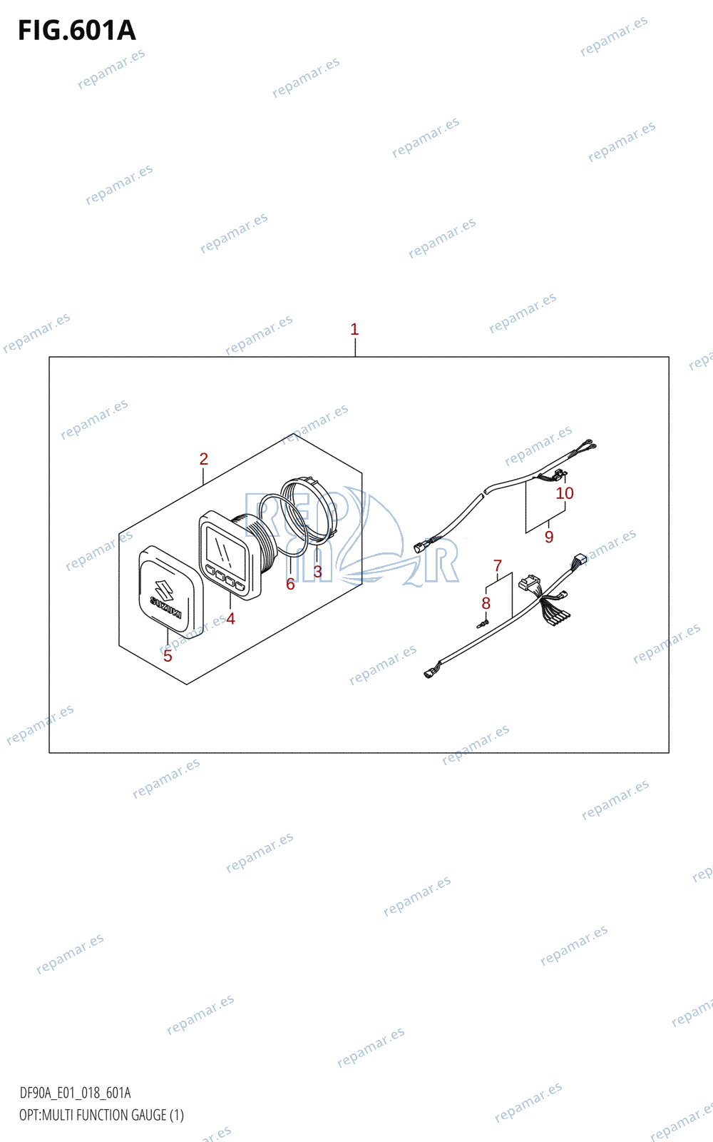 601A - OPT:MULTI FUNCTION GAUGE (1) (DF70A,DF80A,DF90A,DF100B)