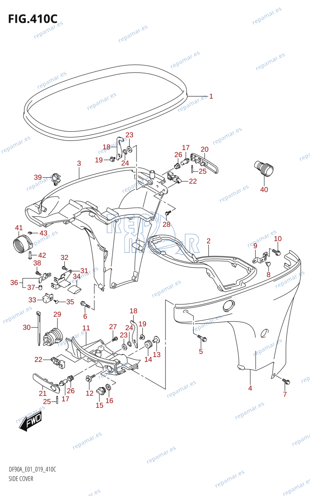 410C - SIDE COVER (DF80A)