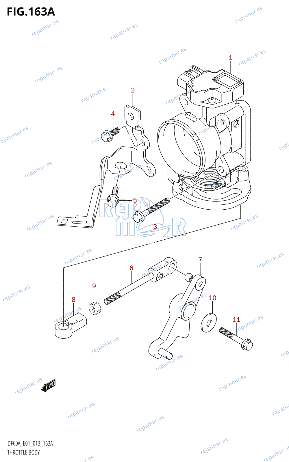 163A - THROTTLE BODY (DF40A:E01)