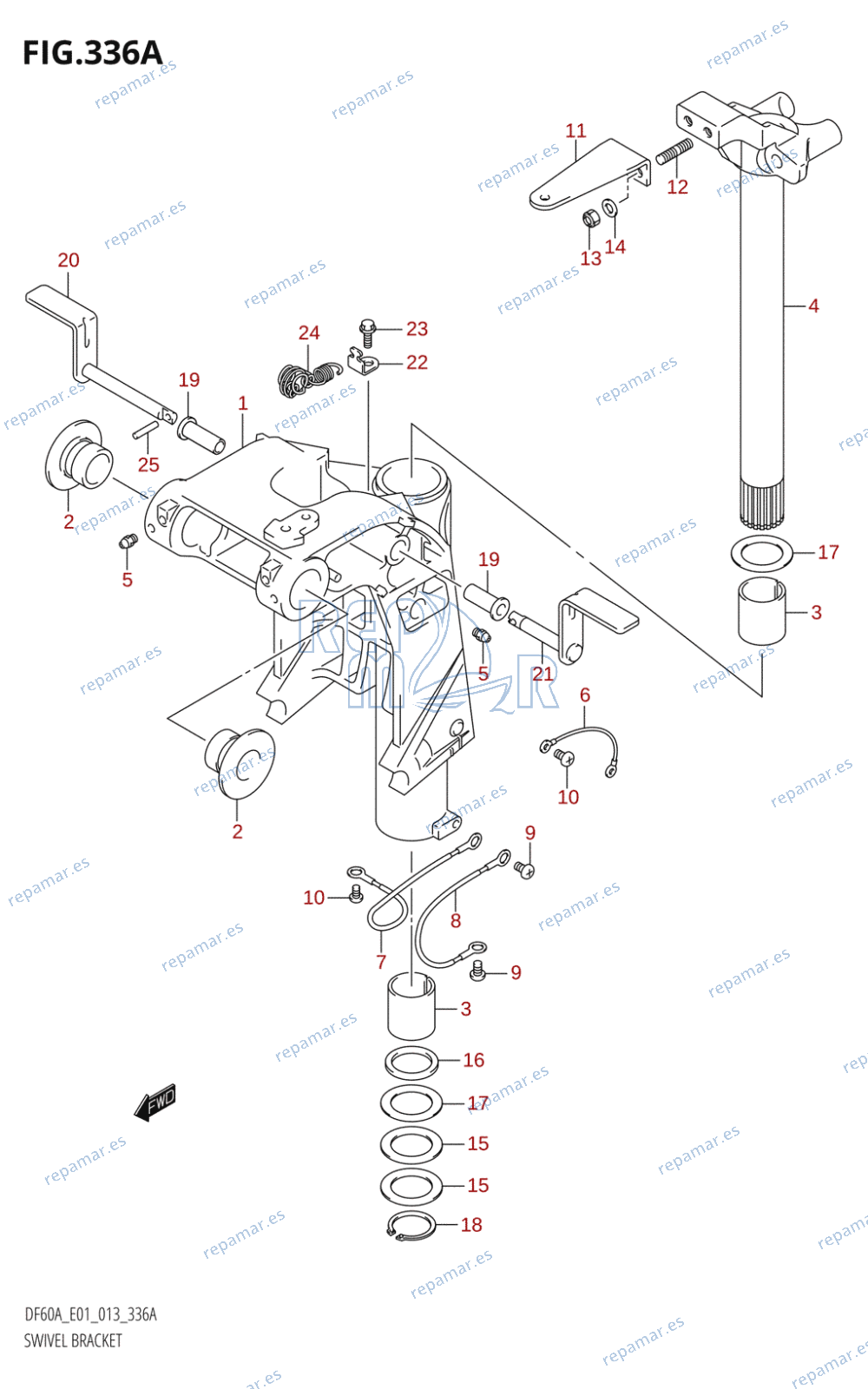 336A - SWIVEL BRACKET (DF40A:E01)