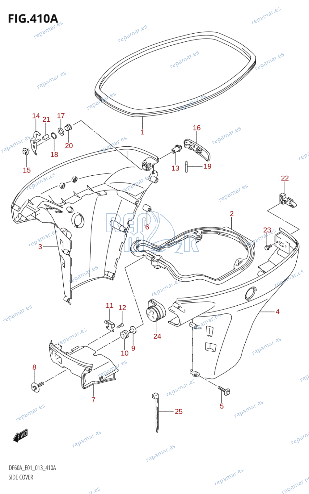 410A - SIDE COVER (DF40A:E01)