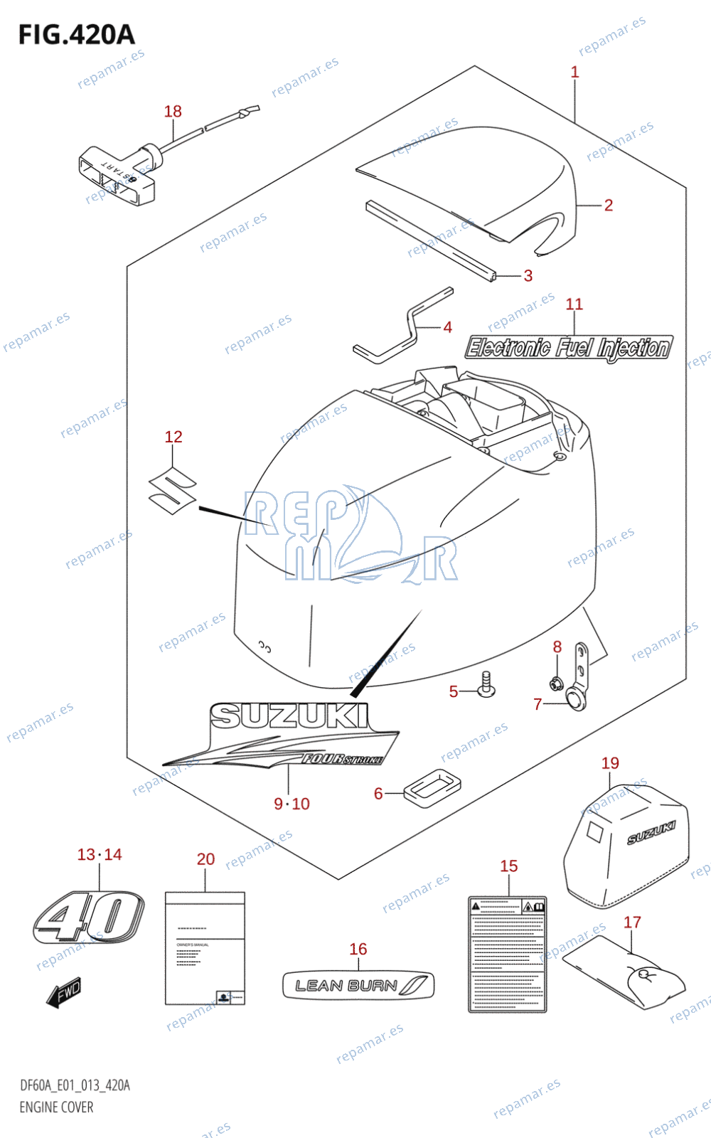 420A - ENGINE COVER (DF40A:E01)