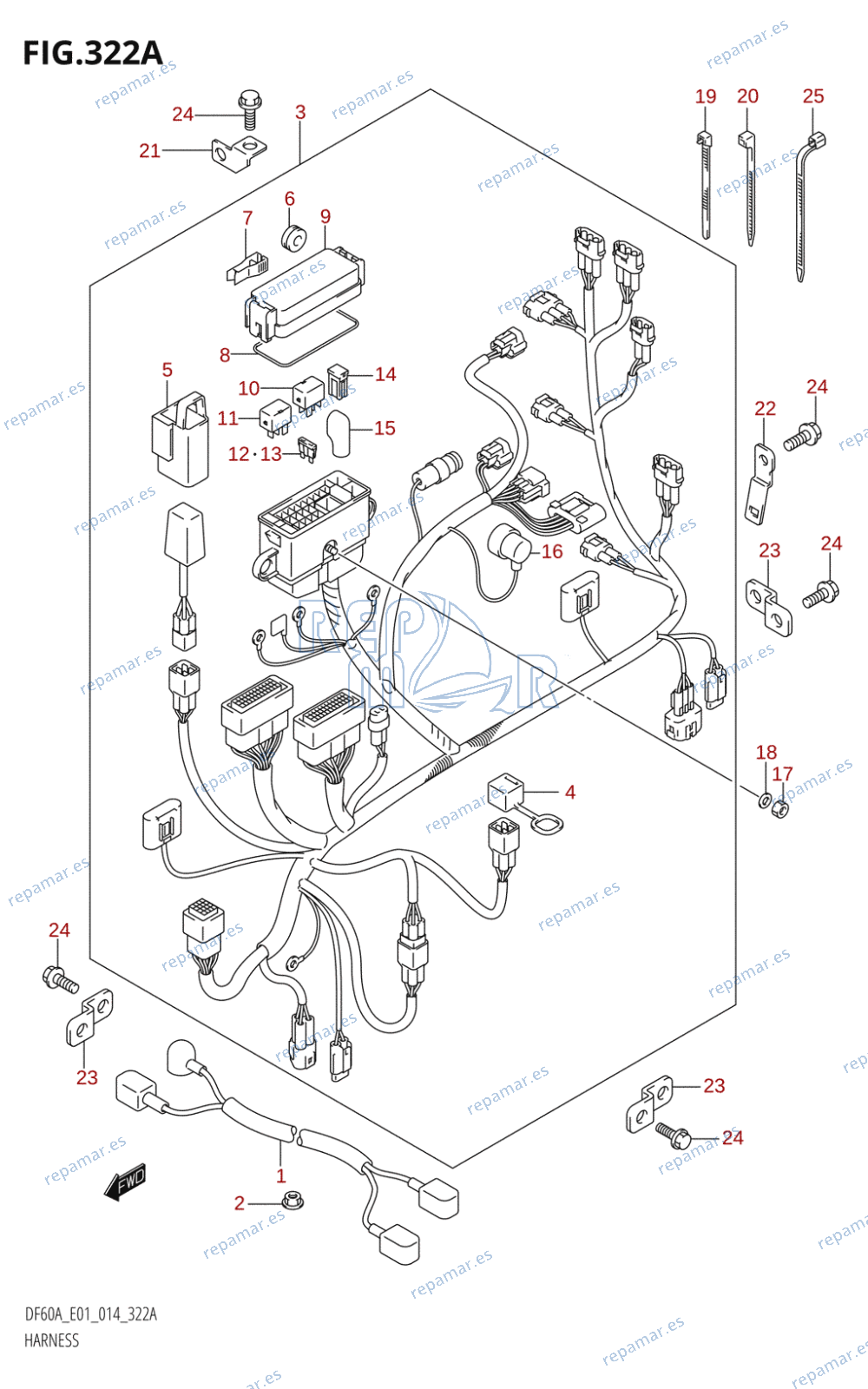 322A - HARNESS (DF40A:E01)