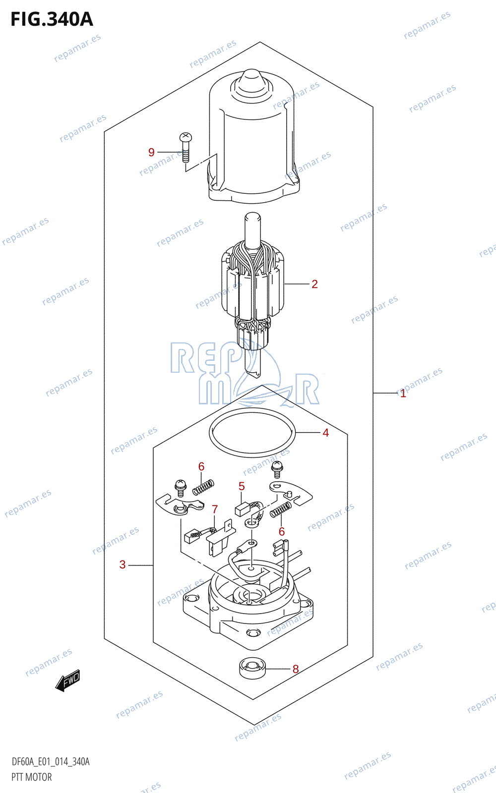 340A - PTT MOTOR (DF40A:E01)