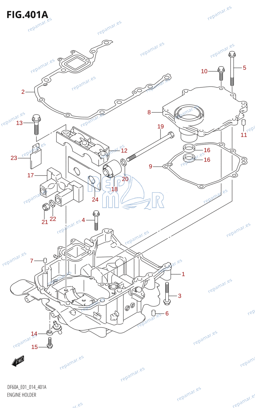 401A - ENGINE HOLDER (DF40A:E01)