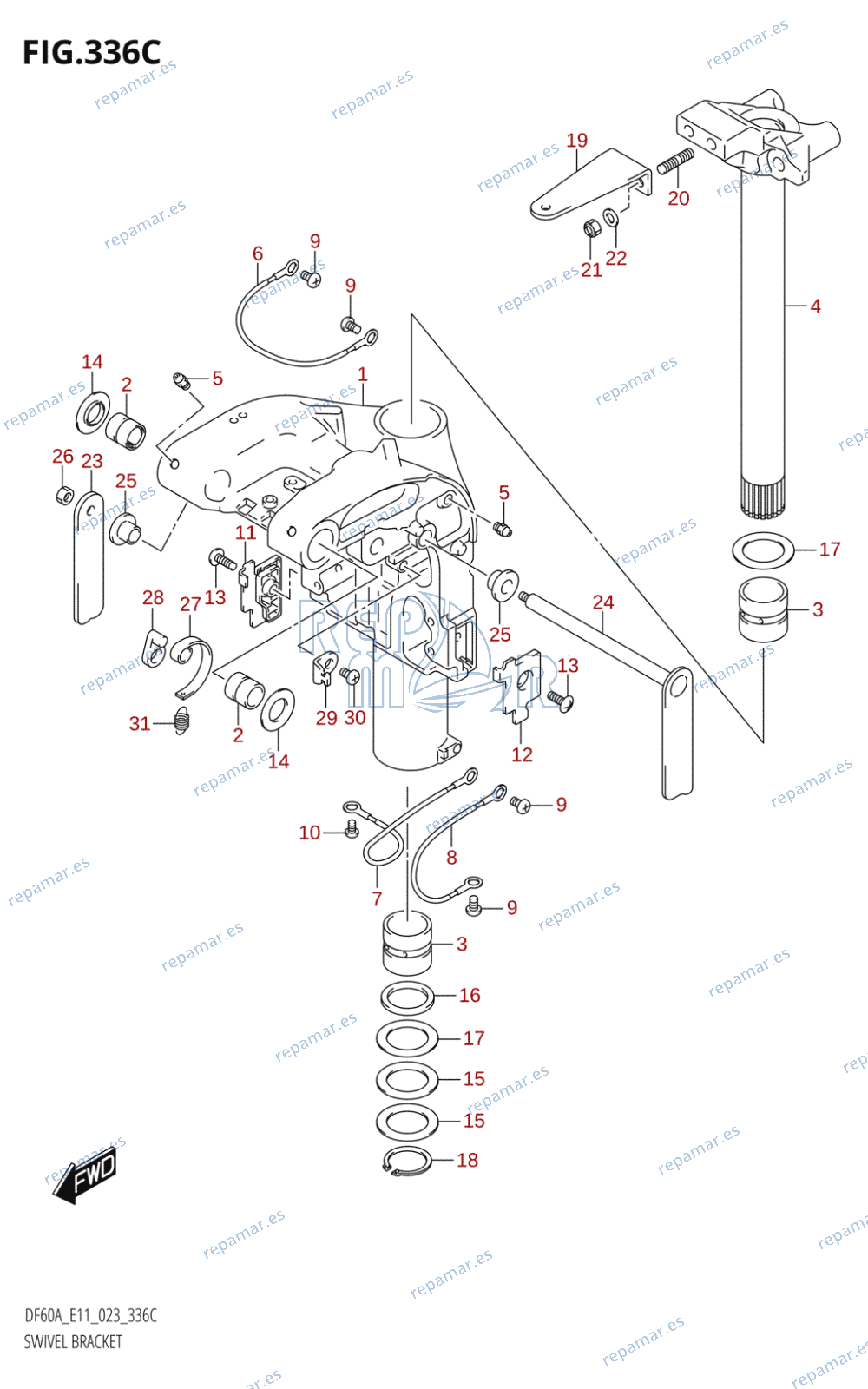 336C - SWIVEL BRACKET (DF40AST)