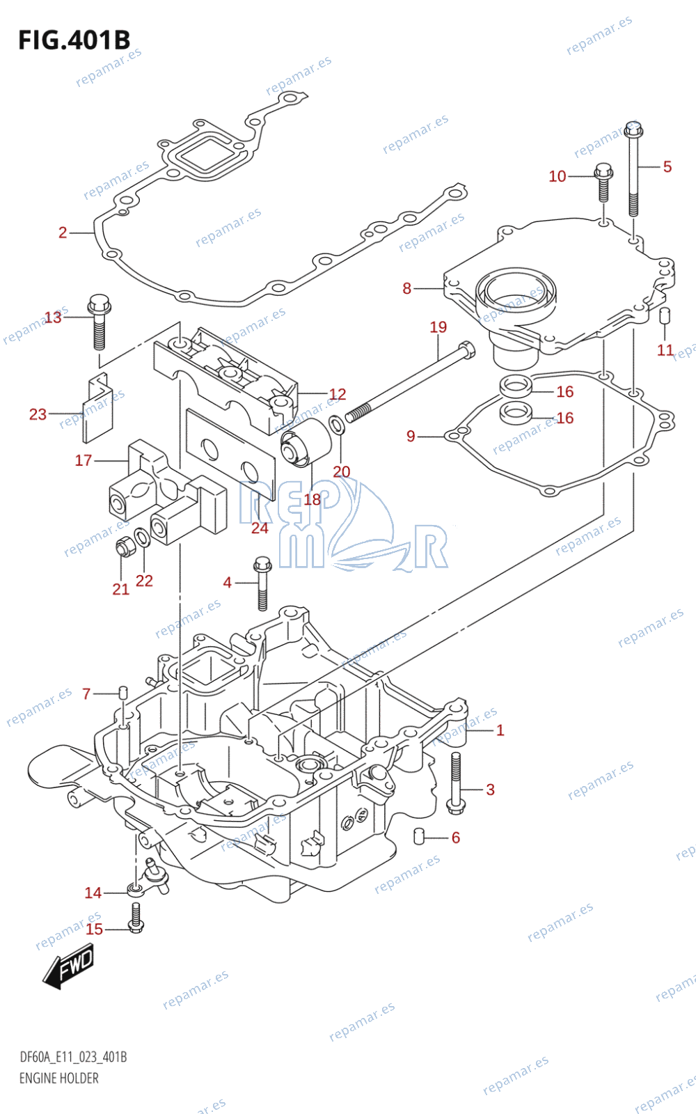 401B - ENGINE HOLDER (DF40AQH)