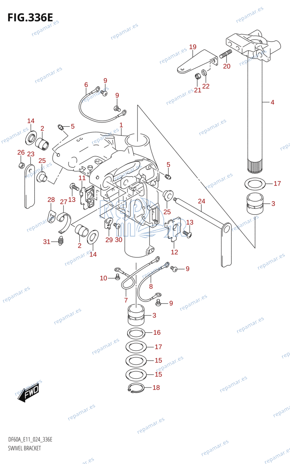 336E - SWIVEL BRACKET (DF40AST)