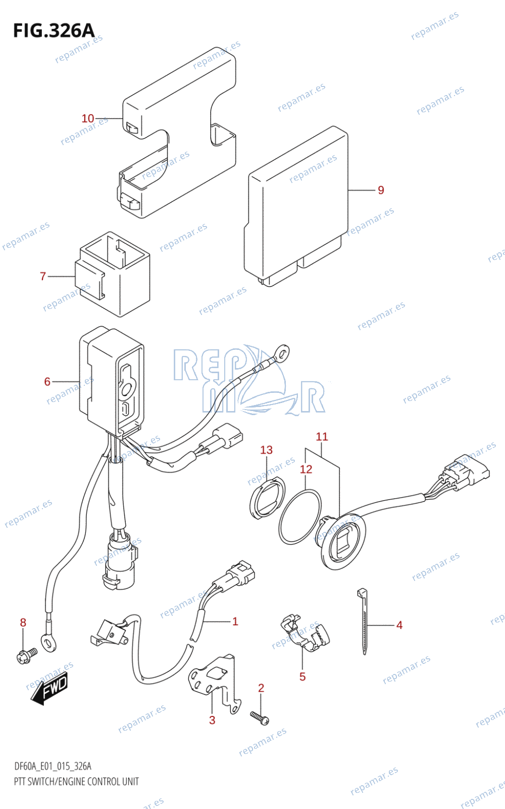 326A - PTT SWITCH /​ ENGINE CONTROL UNIT (DF40A:E01)