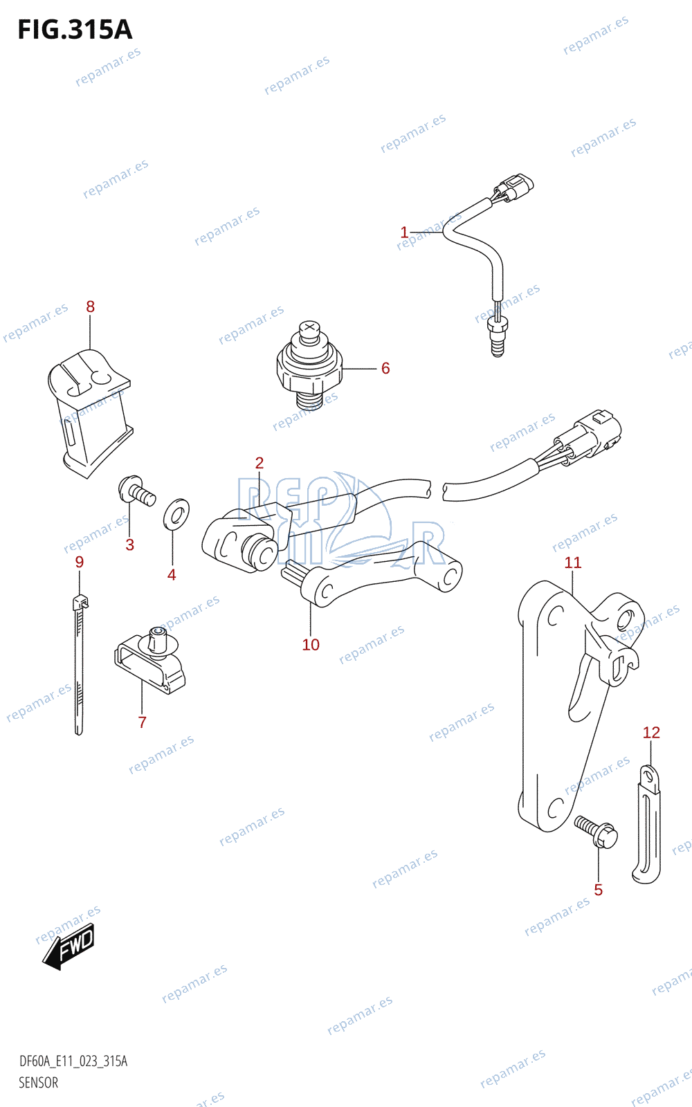 315A - SENSOR (DF40A,DF40ATH,DF50A,DF50ATH)