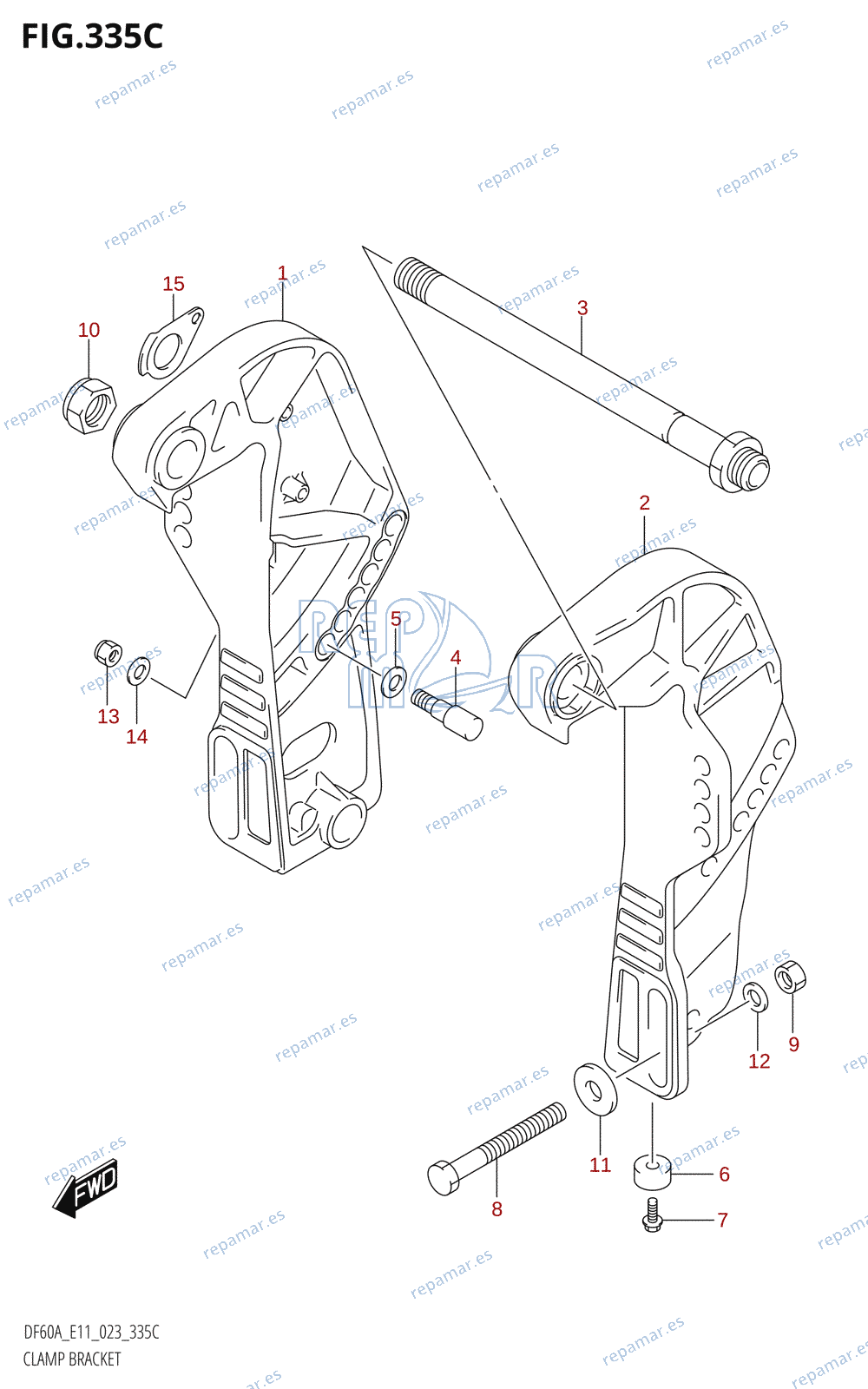 335C - CLAMP BRACKET (DF40ATH,DF50ATH)