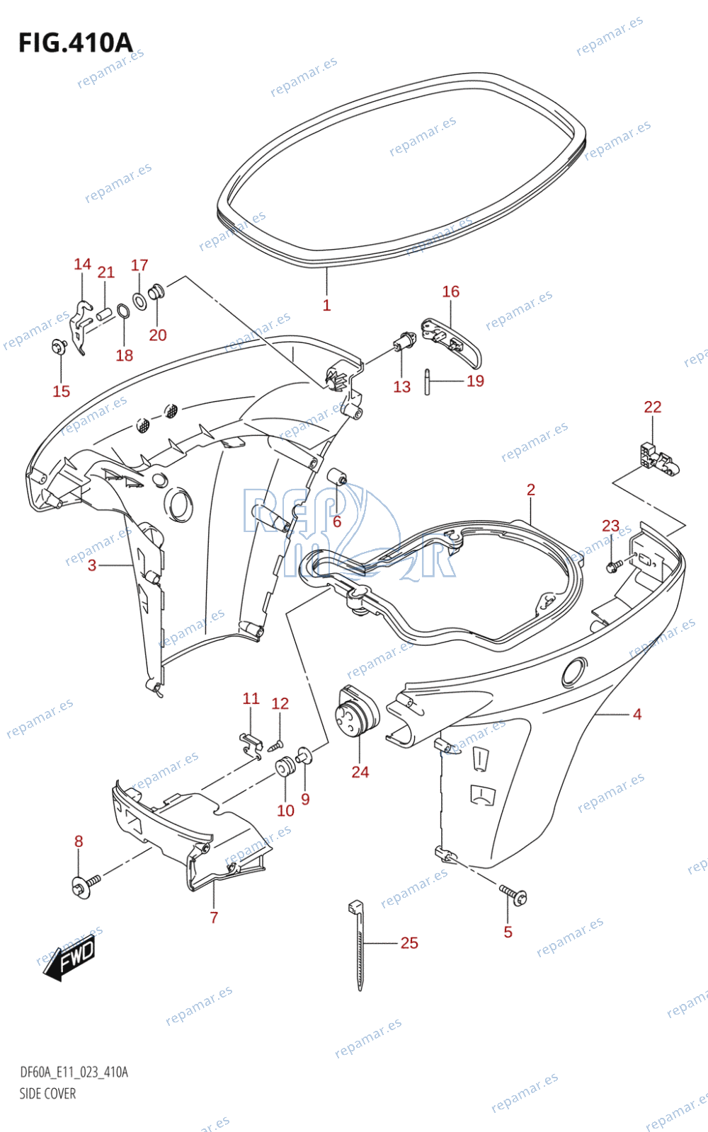 410A - SIDE COVER (DF40A,DF40AQH,DF40ATH,DF40AST,DF40ASVT)