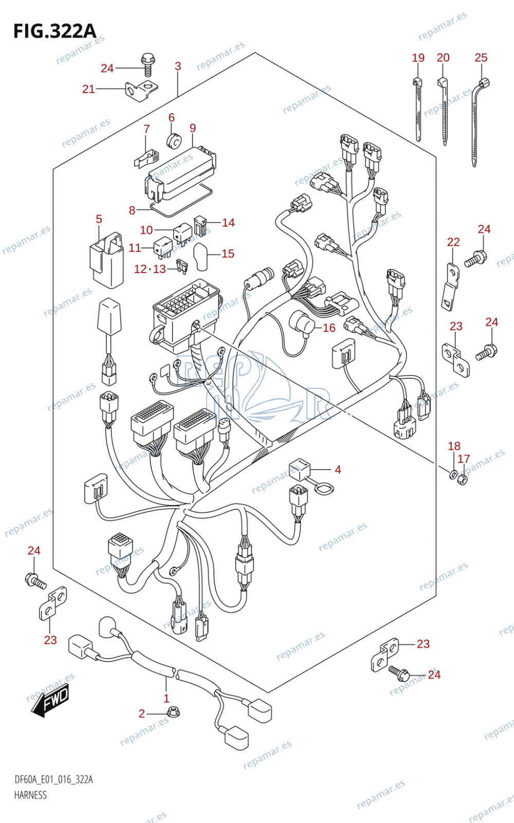 322A - HARNESS (DF40A:E01)