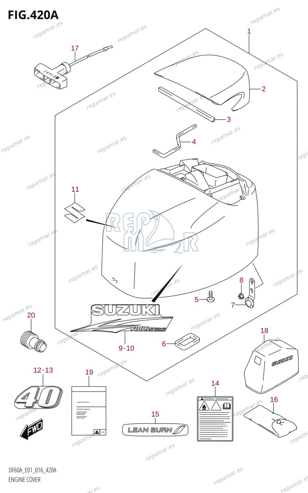 420A - ENGINE COVER (DF40A:E01)