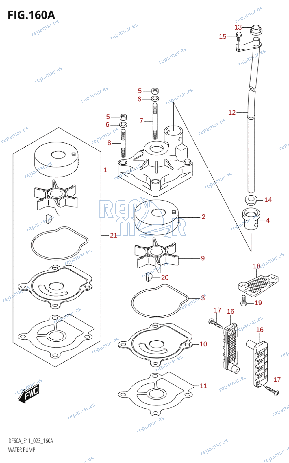 160A - WATER PUMP (DF40A,DF40AQH,DF40ATH)