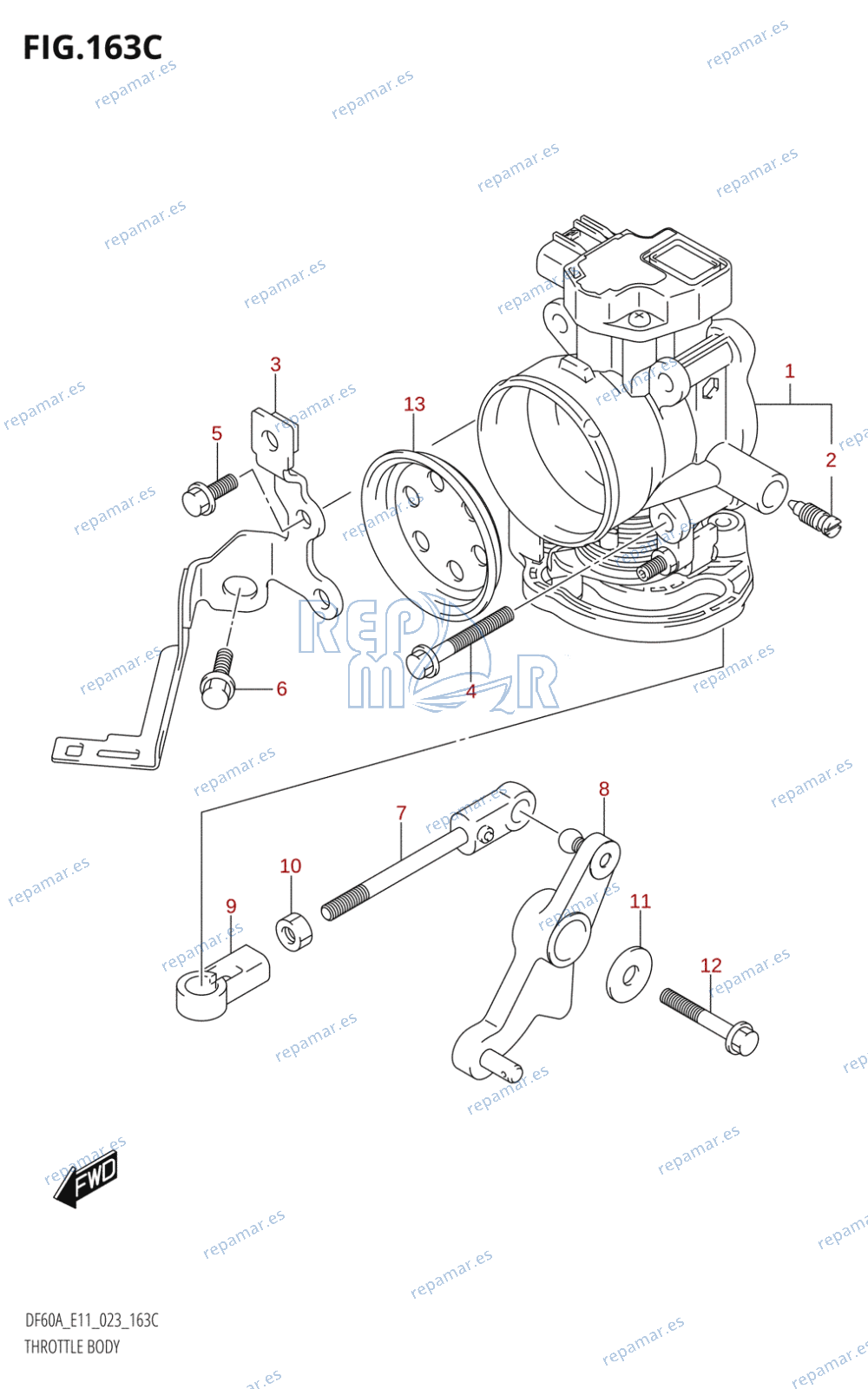 163C - THROTTLE BODY (DF40AST,DF40ASVT)