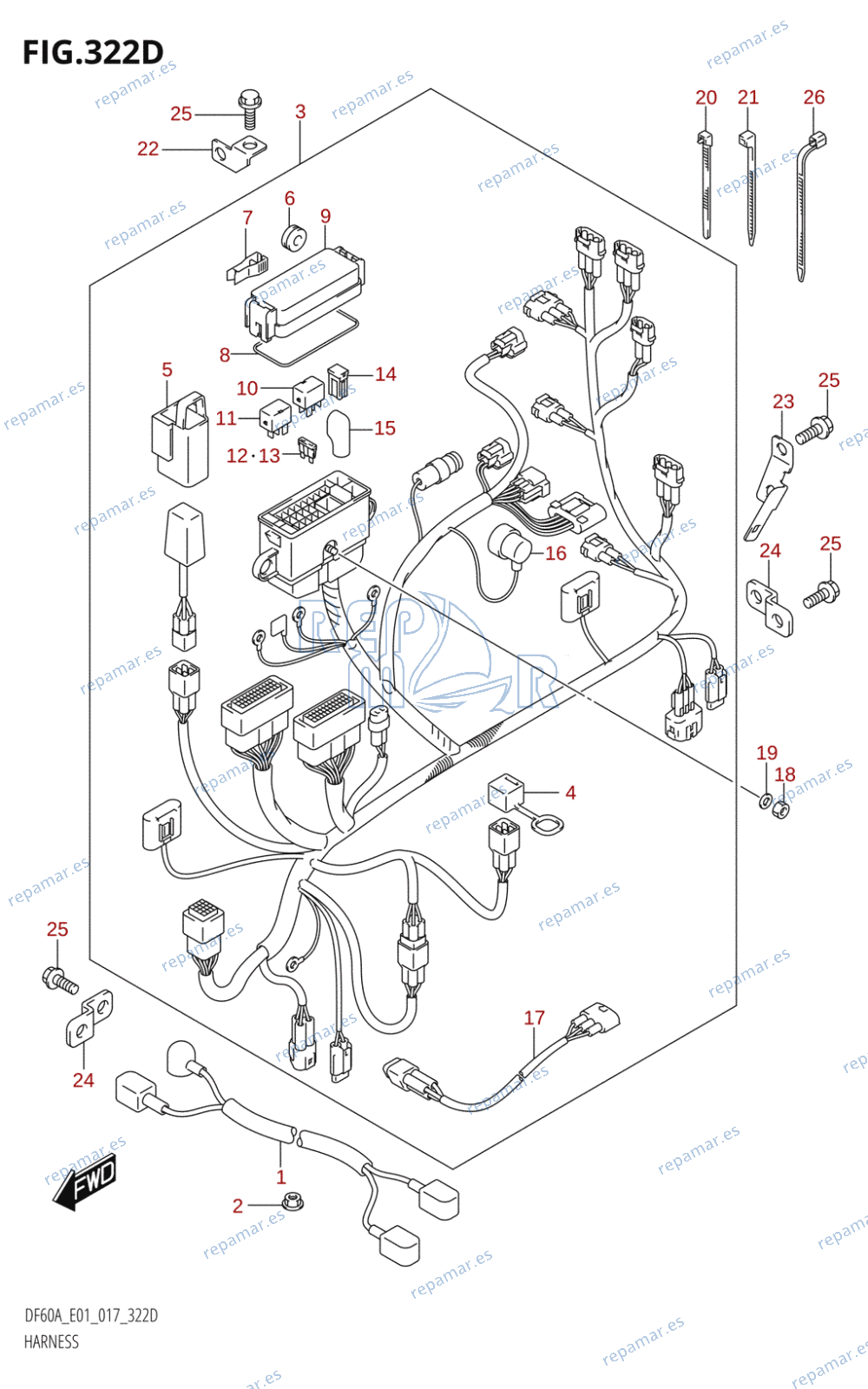 322D - HARNESS (DF40AST:E34)