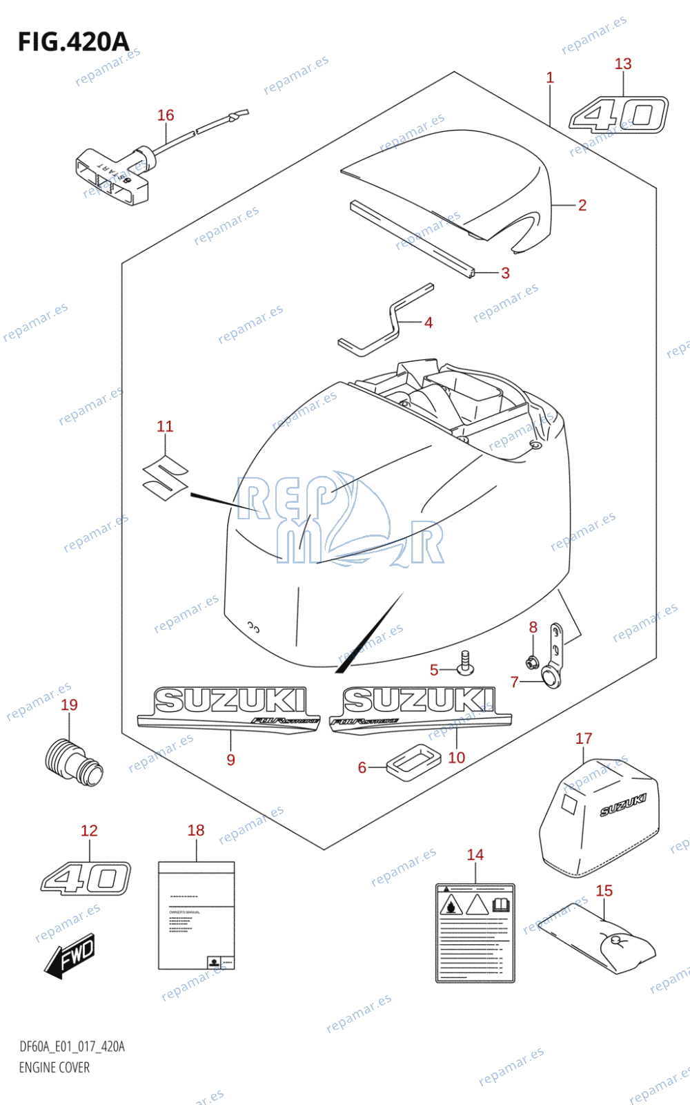 420A - ENGINE COVER (DF40A:E01)