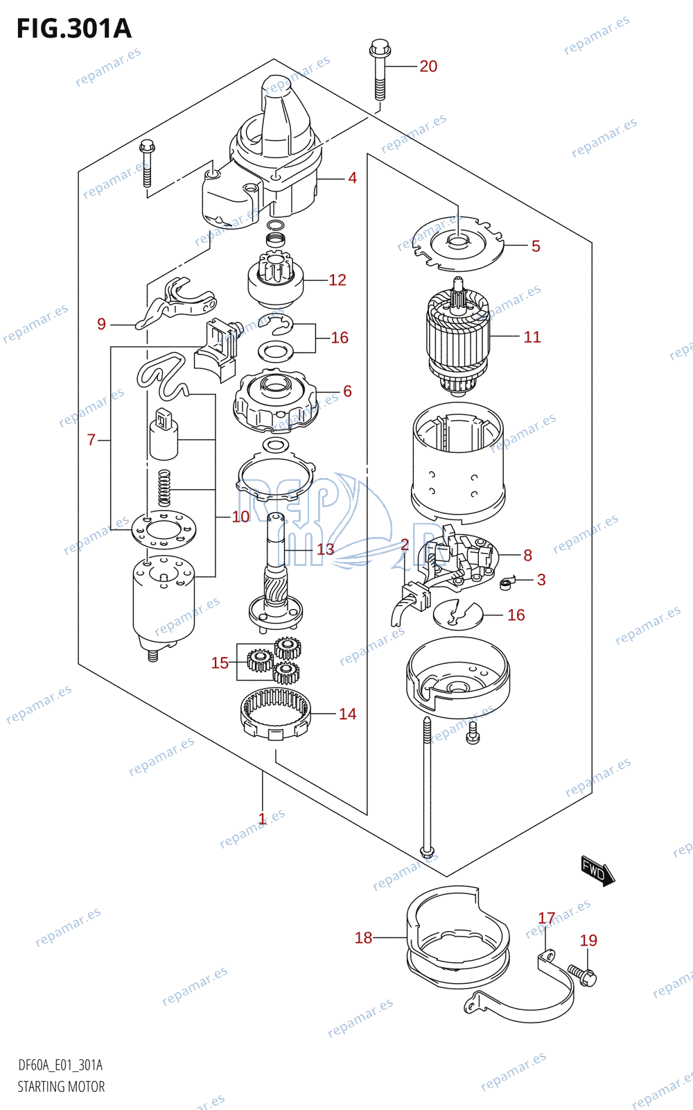 301A - STARTING MOTOR