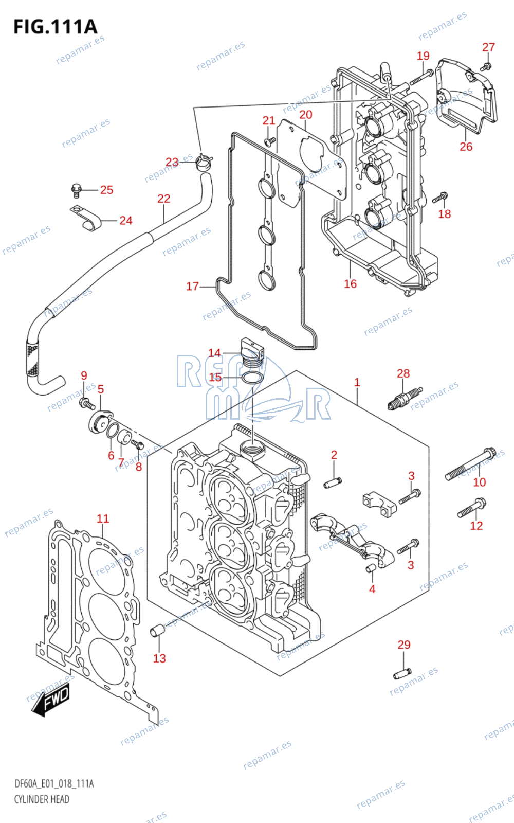 111A - CYLINDER HEAD (DF40A,DF40AQH,DF40ATH)