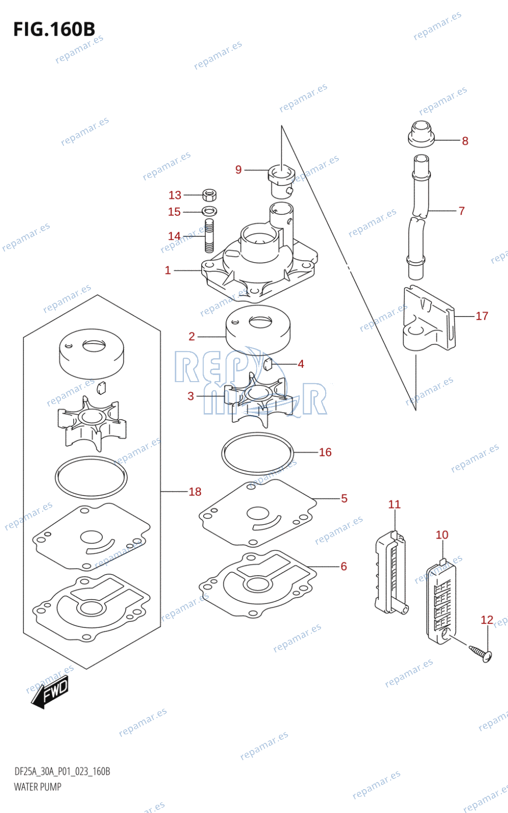 160B - WATER PUMP (DF30A)