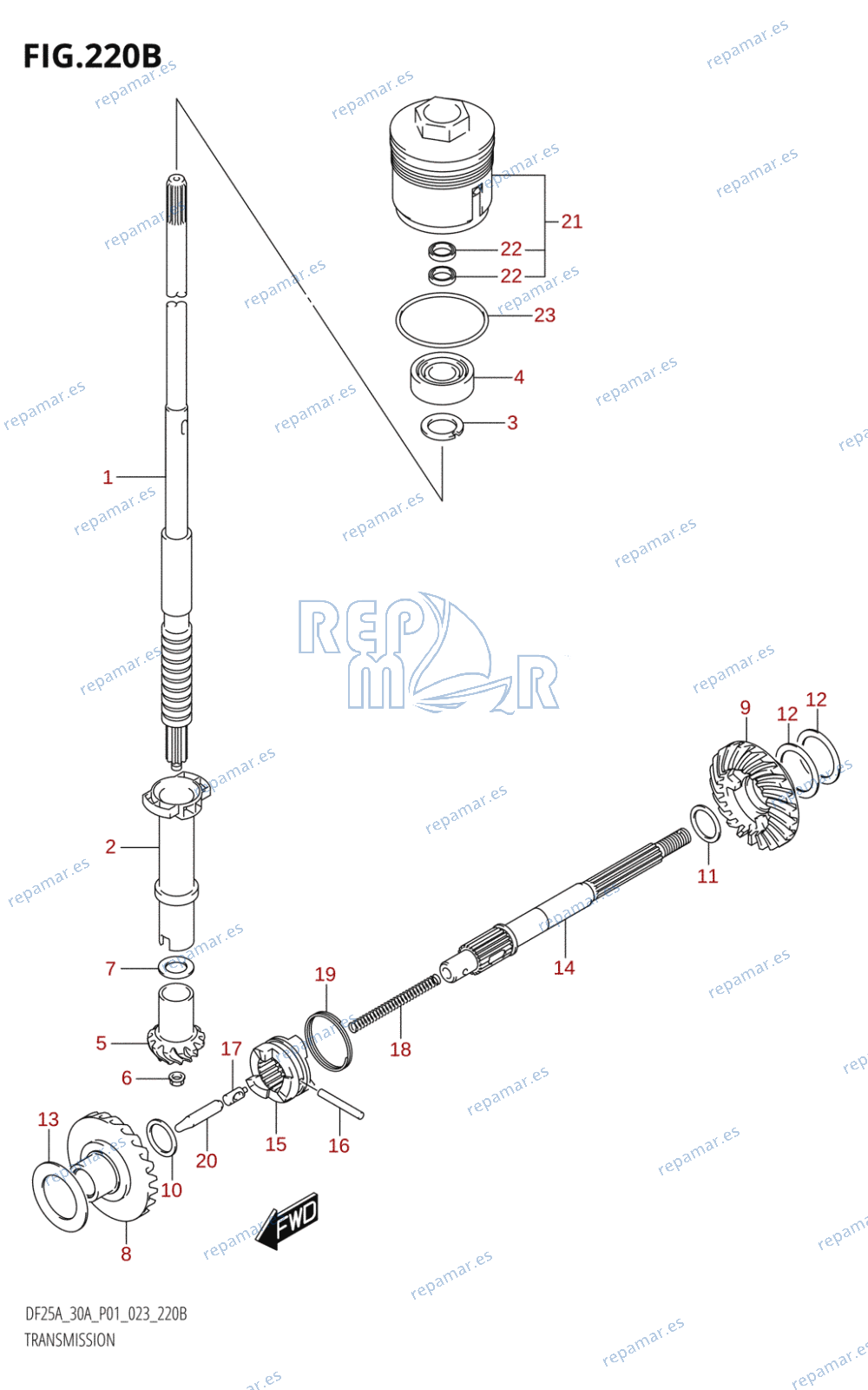 220B - TRANSMISSION (DF30A,DF30AR,DF30AT,DF30ATH)