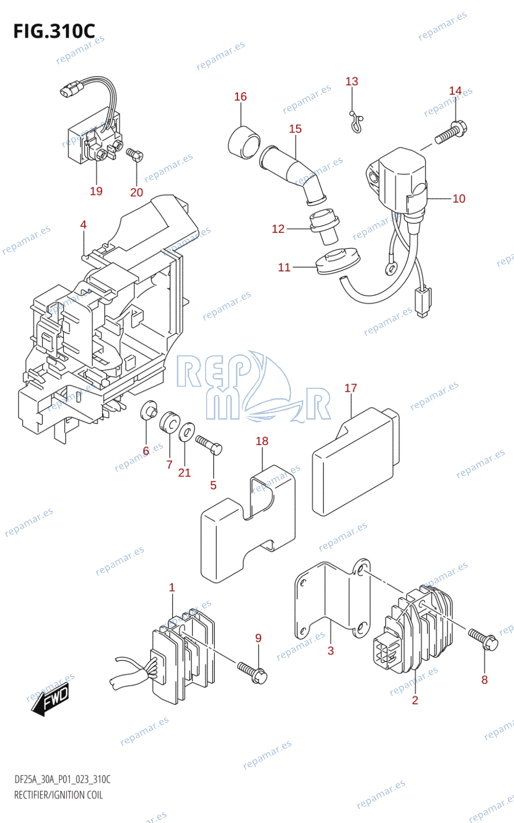 310C - RECTIFIER /​ IGNITION COIL (DF30A)