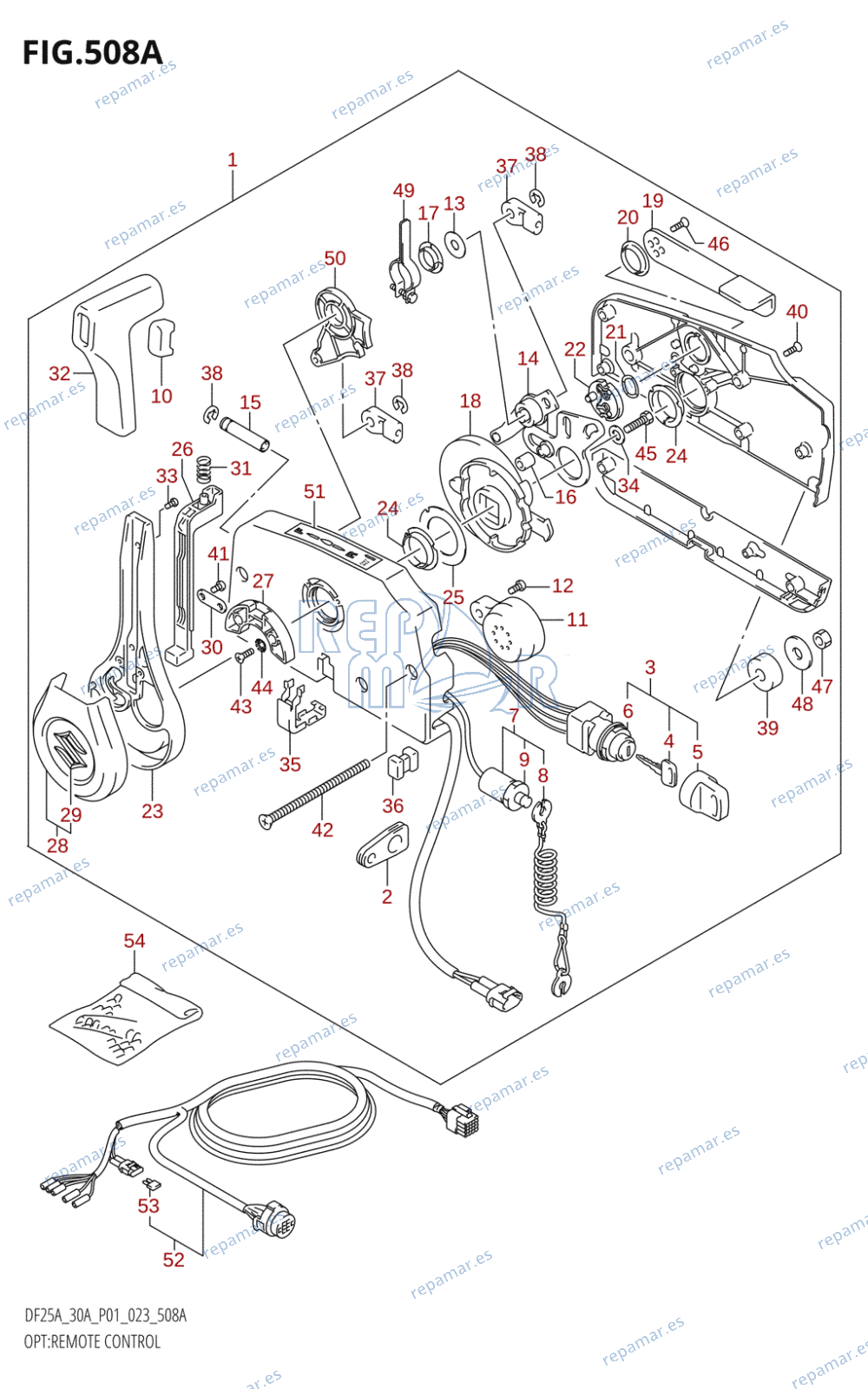 508A - OPT:REMOTE CONTROL ((DF25A,DF30A,DF30AQ):(020,021))